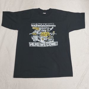 Vtg Y2K Super Bus Pittsburgh Steelers 01-02 Black Graphic T-Shirt Men’s Size XL